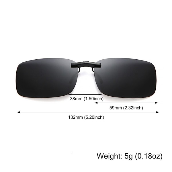 Magnetiska Clip-On Polarized Solglasögon Flip Up Solglasögon SVART Black Gray