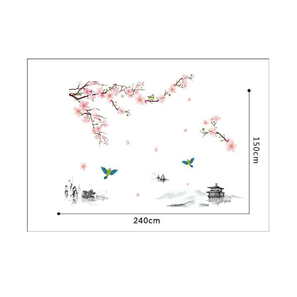 Wall Stickers Pink Flowers Wall Art Decals