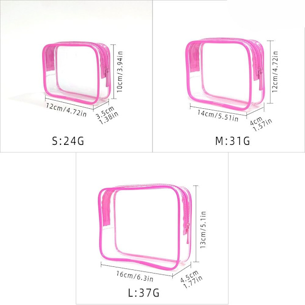 Make Up Pouch vaskeposer 12X3,5X10CM 12x3.5x10cm