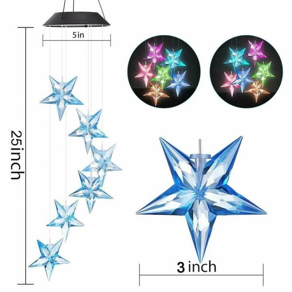 Star Wind Chime Tuulikello Light Solar Light