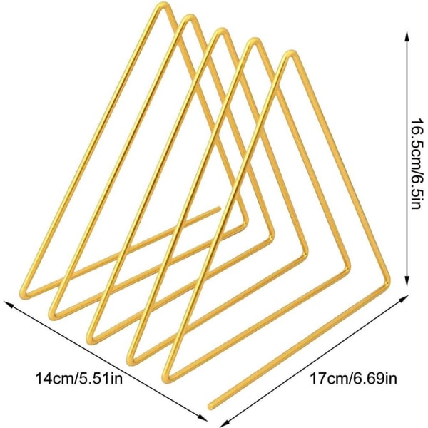 Vinylplatelagringsholder Platestativ GULL Gold