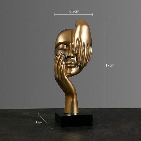 Abstrakt statue desktop ornamenter GULD A A Gold A-A