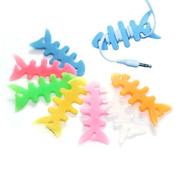 100/200 stk Fishbone Cable Organizer Headset Cord Manager S200Pcs