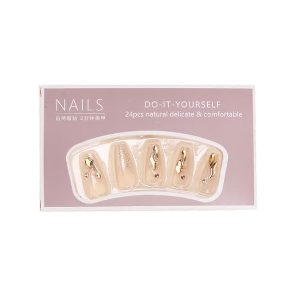 24st Shinny Fake Nails Splinter Diamond False Nail Press on