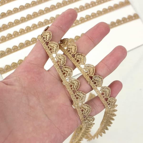 Spetskant Guld Spets Spetsband