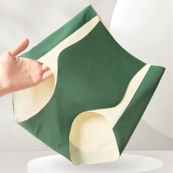 Höftlyftande Färg Panel Trosor Ice Silk Shaping Briefs GRÖN green 2XL