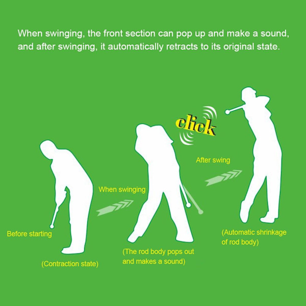 Golf Swing Trainer Teleskopisk treningsgrep Lærehjelp
