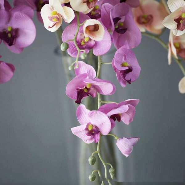 Sommerfugl Orkide Kunstig Blomst HVIT White