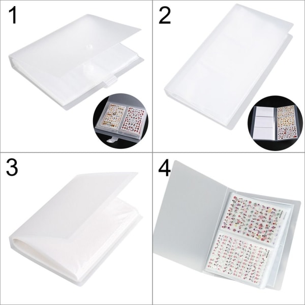 Nail Art Stickers Oppbevaringsbok 14,5X10CM3 3 14.5X10cm3