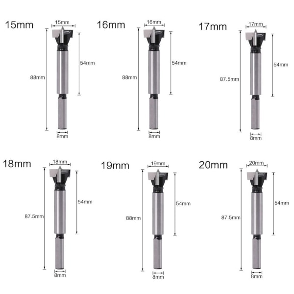 Borrspets platt vingborr 16MM 16mm