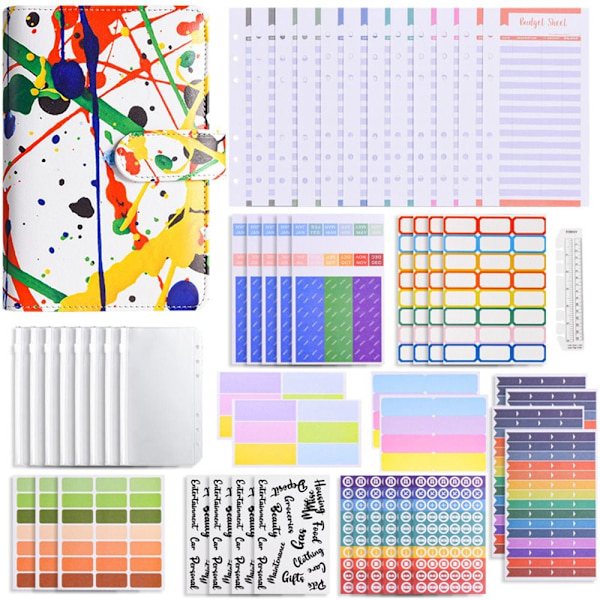 Budget Binder Money Organizer for Cash A-DELUXE SET A-DELUXE SET A-Deluxe set