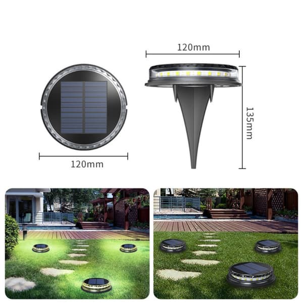 17LED Night Buried Light Solar Ground Light HVIT LYS HVIT white light