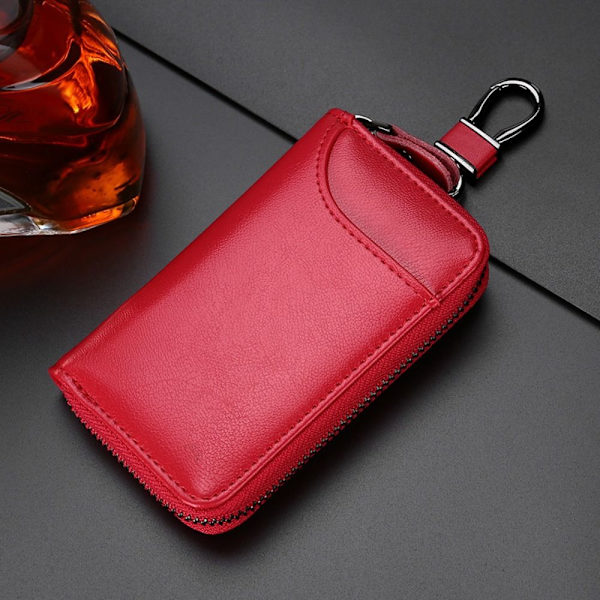 Bilnyckelväska Nyckelhållare RÖD MED SPÄNNEN MED SPÄNNEN Red With Buckle-With Buckle
