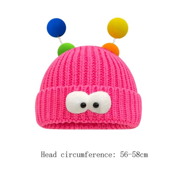 Big Eyes Cap Stickad Mössa SVART black