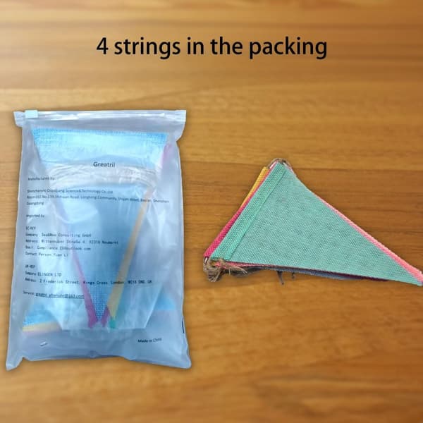5 stk regnbuevimpelflaggbanner Triangle