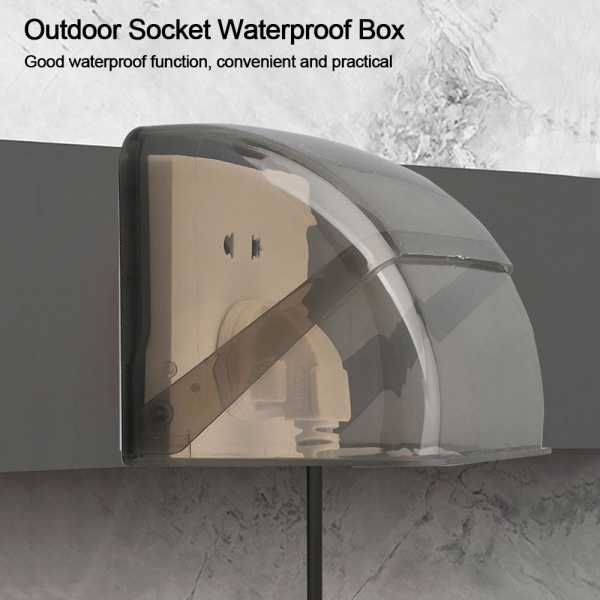 Strömbrytare Cover Sockel Vattentät Box SVART TYPE2 TYPE2 black type2-type2