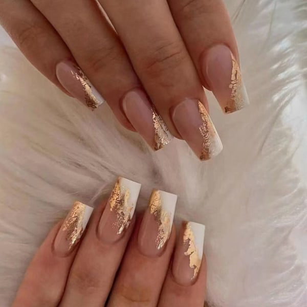 24 kpl Fake Nails pitkät ranskalaiset Z611 Z611 Z611