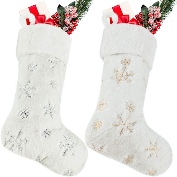 Julstrumpa Xmas Strumpor SILVER Silver