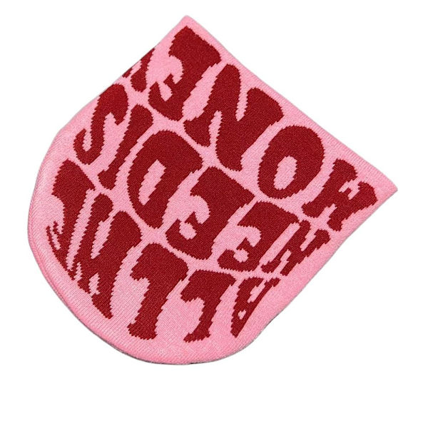 Knitting Cap Hat Pipo Bonnet PUNAINEN&VALKOINEN red&white