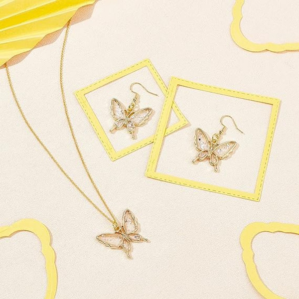 Butterfly vedhæng hul ramme vedhæng presset blomst håndværk