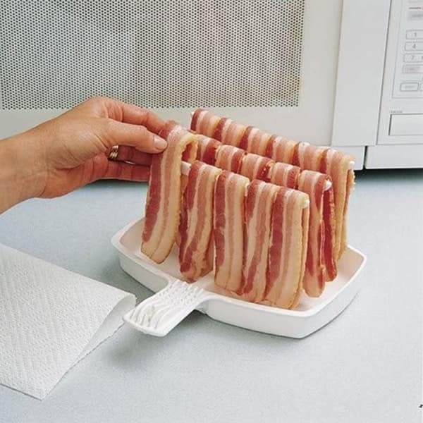 Baconkoger Baconbakke Bacongrill white