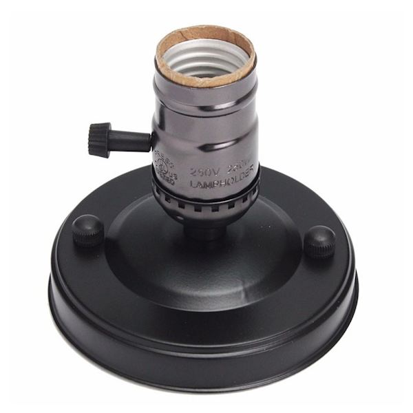 E27 E26 Lampeholder Lysskruefatning SORT2 SORT2 black2