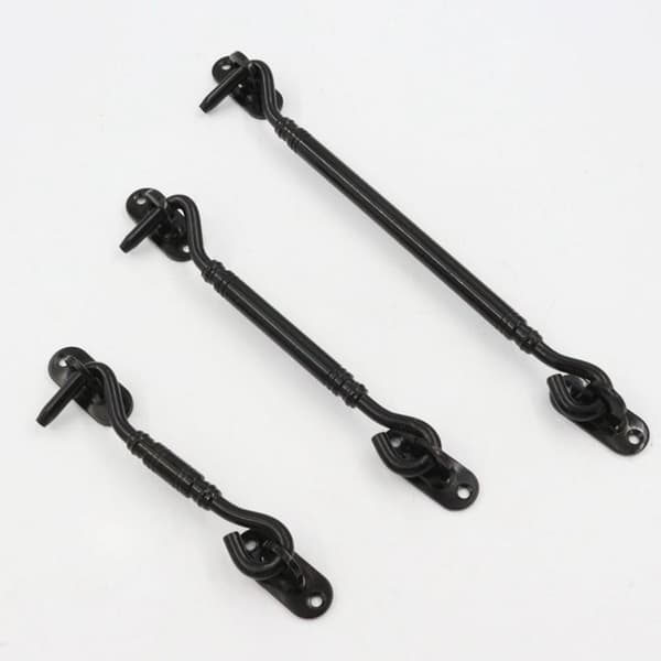 Vindusfangkrok Vindlåskrok SORT 8TOMMERS black 8inch