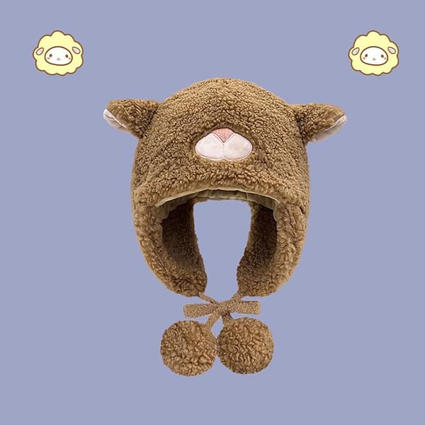 Mössa Scarf Set Öronskydd Mössa BRUN brown