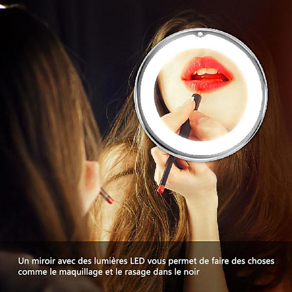 10X sminkspegel sminkspegel med LED-ljus sminkspegel