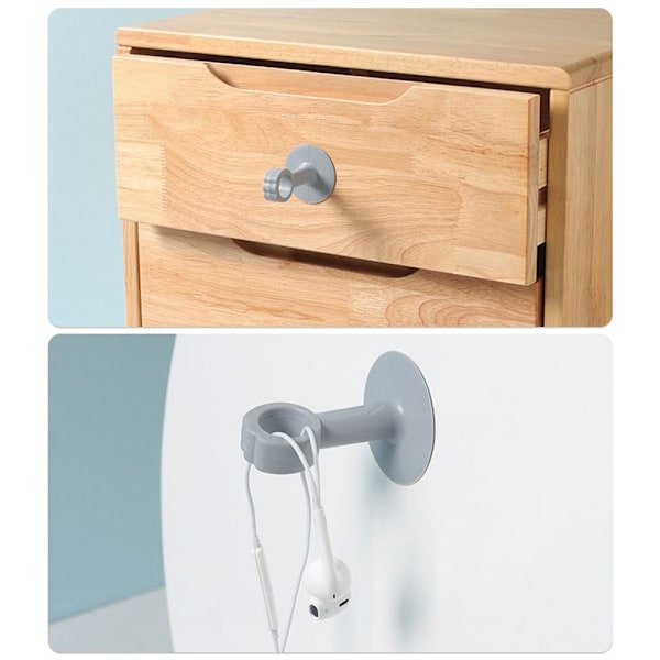 4stk Dørstopper Dørhåndtak 4STK GRÅ 4STK GRÅ 4pcs grey