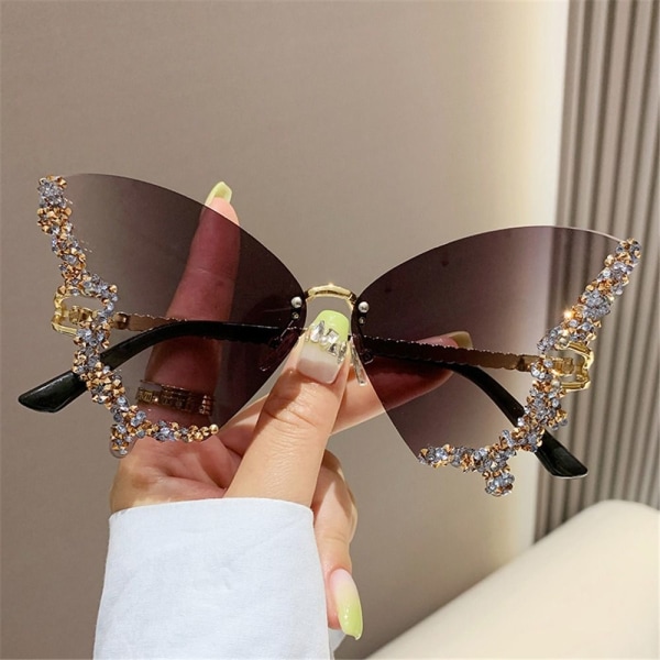 Butterfly solbriller Lilla solbriller for kvinner BLÅ BRUN Blue brown