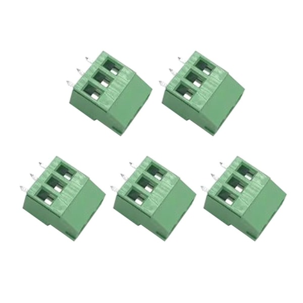 5 stk PCB terminalblok stik HCG129-5.0mm GRØN 2P-5STK Green 2P-5pcs-2P-5pcs