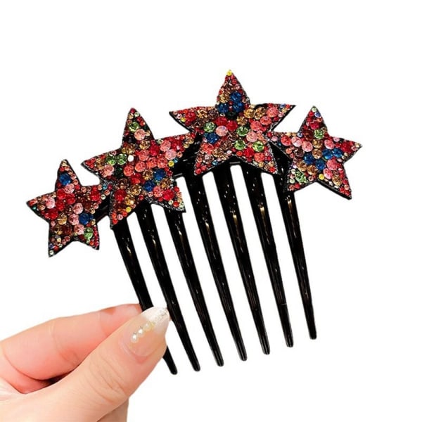 Rhinestone Hair Comb Broken Hair Comb FARVE 1 FARVE 1 Color 1