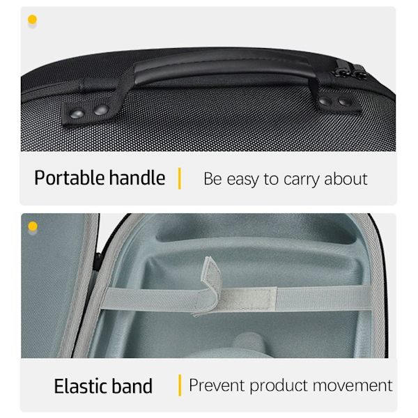 VR Headset Förvaringsväska Vattentät EVA för Oculus Quest 2 grå
