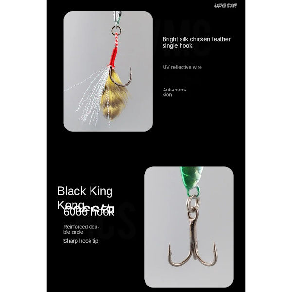 Fjäder Metall Fiskedrag Floating Minnow Baits RED 15G 15G red 15g-15g