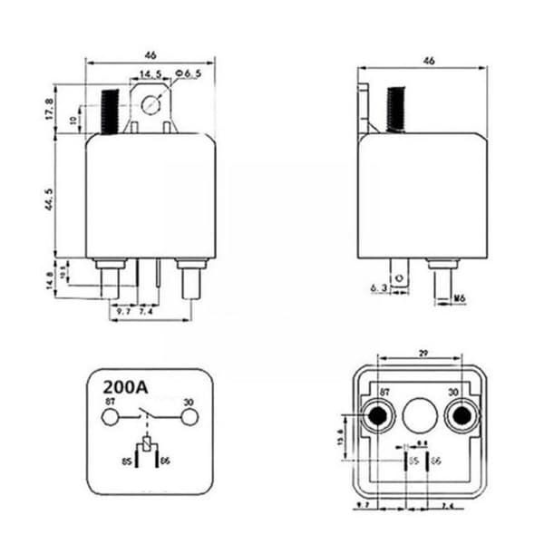 Koppla från bilreläbatteri B B B