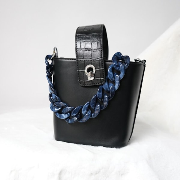 Akryl Resin Taskekæder Skuldertaskestropper 45CM SORT 45CM 45cm black