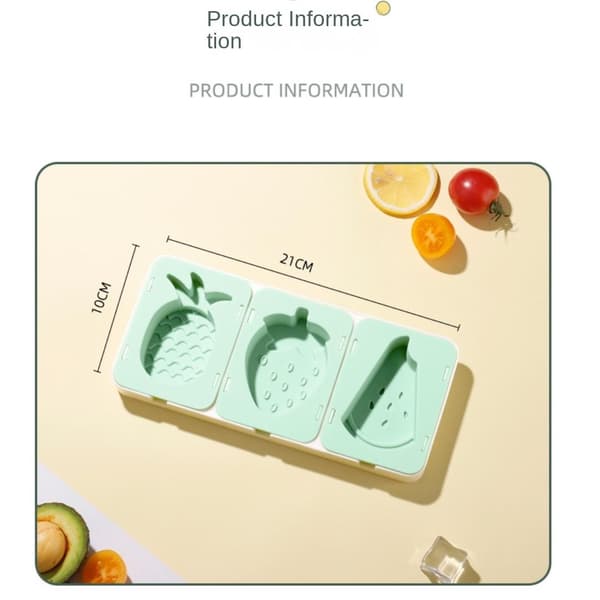 2 stk Popsicle Forme Ice Pop Forme Silikone Bakke green
