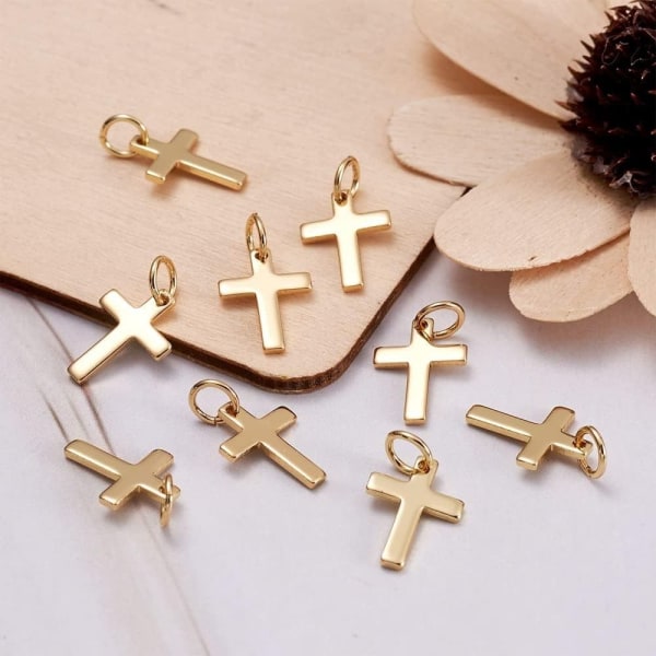 Pläterade pärlor Charms Charms Hängen Hängen Cross Charms