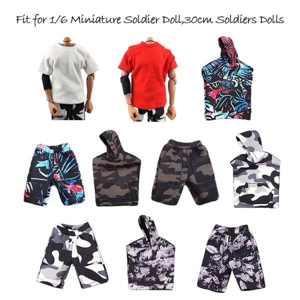 1/6 Miniatyrkläder Soldat Casual Shorts 10 10 10