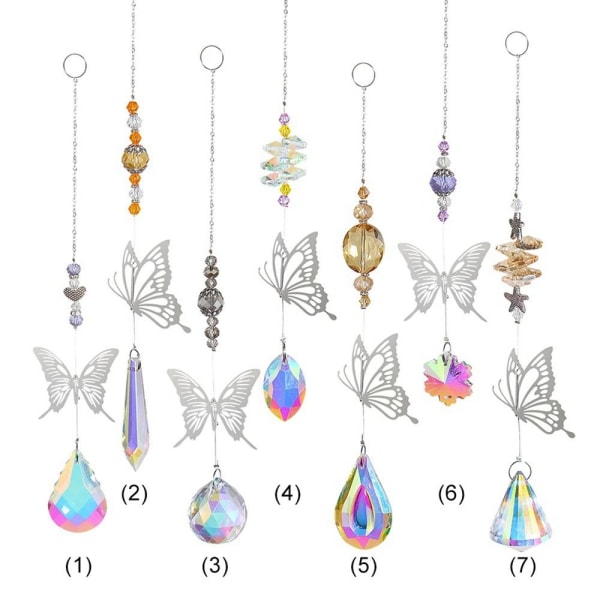 Butterflies Crystal Windchimes Butterfly Riipus TYYLI Style 5