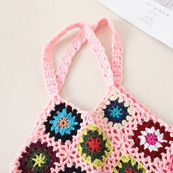 Udskåret Boho Bag Tote Bag PINK pink