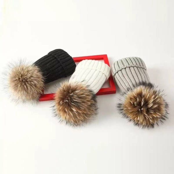 Förälder-barn Stickad Mössa Cap GRÅ VUXEN VUXEN grey adult-adult