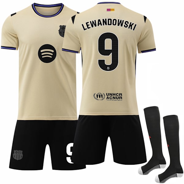 2025-2026 Barcelonan vieraslasten jalkapallopaita nro 9 Lewandowski 16