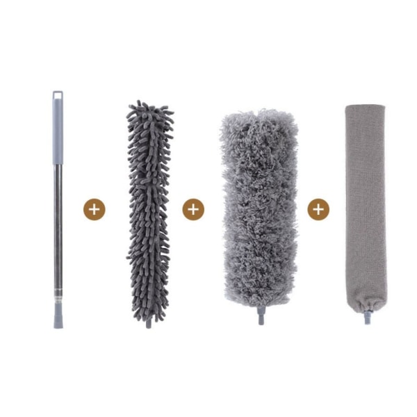 Teleskopisk mikrofiber duster sæt fjer duster 4 DELS SÆT 4 4 piece set