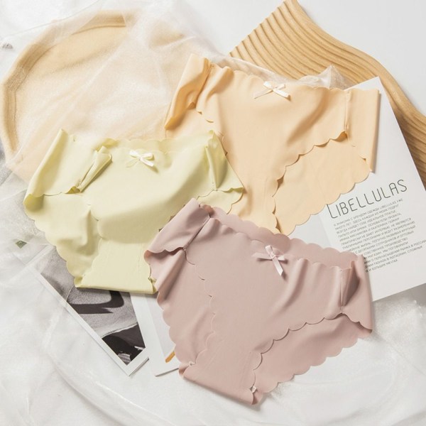 Ice Silk Underwear Seamless Trosor ROSA pink