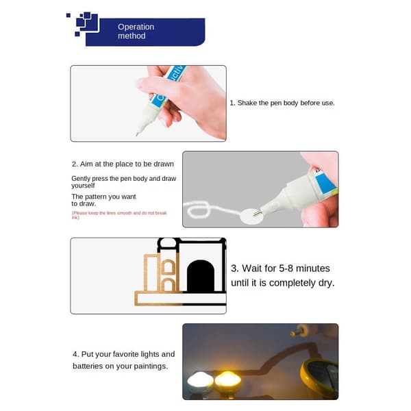 Conductive Paint Pen Bronse Conductive Paste Elektrisk