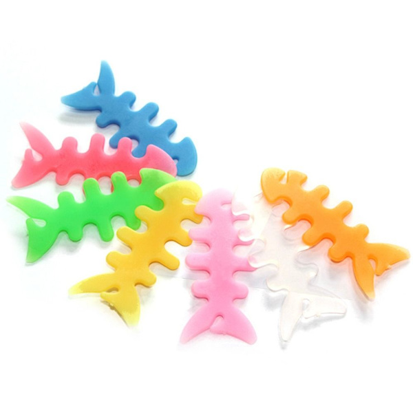 100/200 kpl Fishbone Cable Organizer Headset Cord Manager L100Pcs