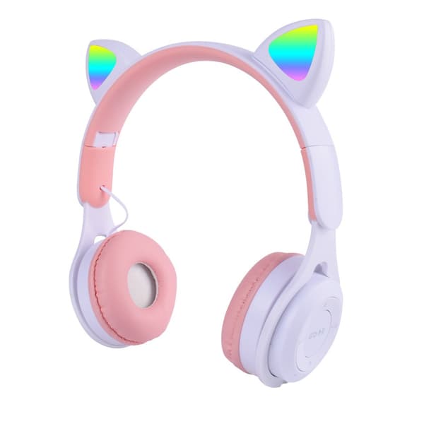 Trådlöst Bluetooth Headset Barnhörlurar VIT white