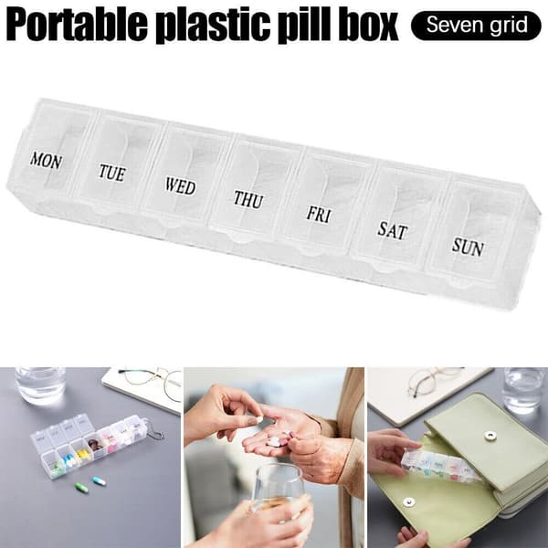 7 Days Pilleæske Tabletdispenser GRÅ grey